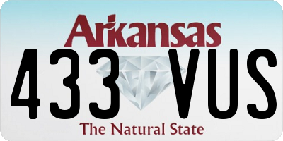 AR license plate 433VUS