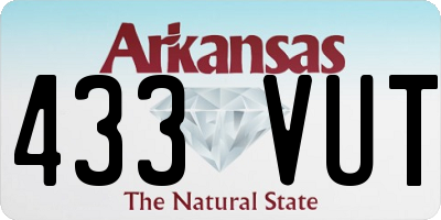 AR license plate 433VUT