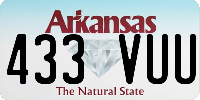 AR license plate 433VUU