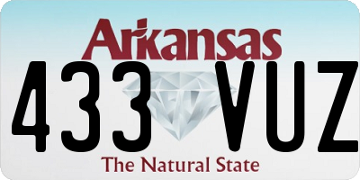 AR license plate 433VUZ