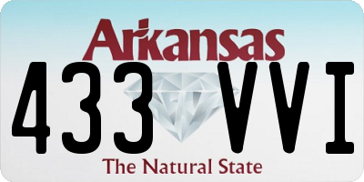 AR license plate 433VVI