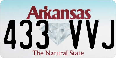 AR license plate 433VVJ
