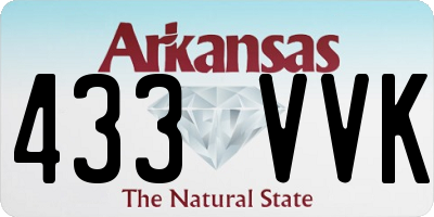 AR license plate 433VVK