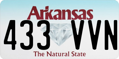 AR license plate 433VVN
