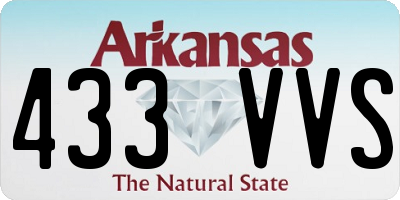 AR license plate 433VVS