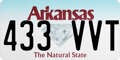 AR license plate 433VVT