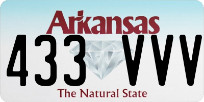AR license plate 433VVV