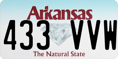 AR license plate 433VVW