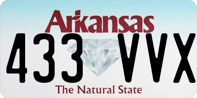 AR license plate 433VVX