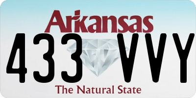 AR license plate 433VVY