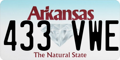 AR license plate 433VWE