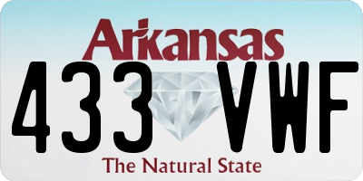 AR license plate 433VWF