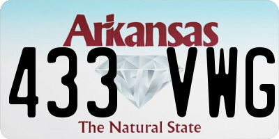AR license plate 433VWG