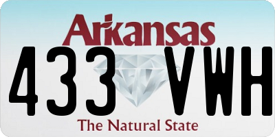 AR license plate 433VWH