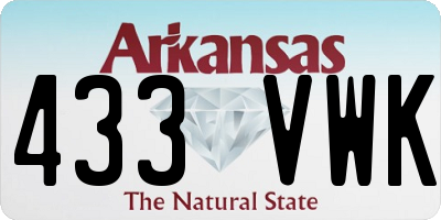 AR license plate 433VWK