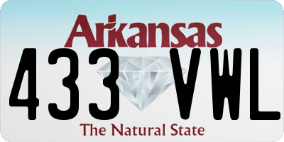 AR license plate 433VWL