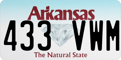 AR license plate 433VWM