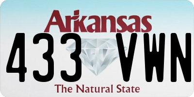 AR license plate 433VWN
