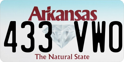 AR license plate 433VWO
