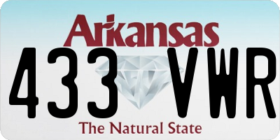 AR license plate 433VWR