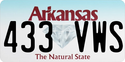 AR license plate 433VWS