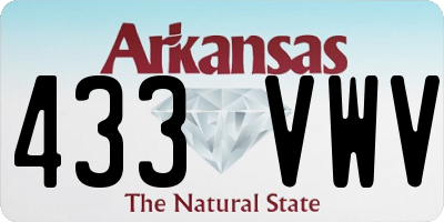 AR license plate 433VWV