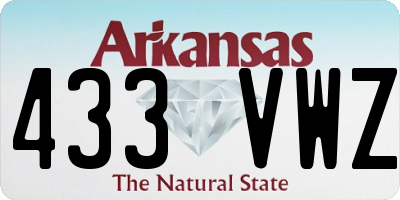 AR license plate 433VWZ