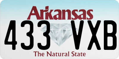 AR license plate 433VXB