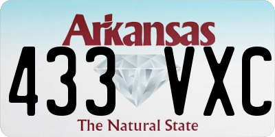 AR license plate 433VXC