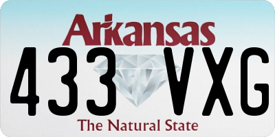 AR license plate 433VXG