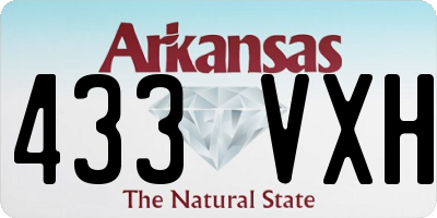 AR license plate 433VXH