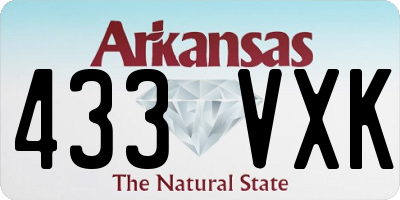 AR license plate 433VXK