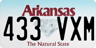 AR license plate 433VXM