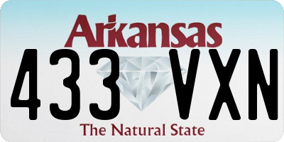 AR license plate 433VXN