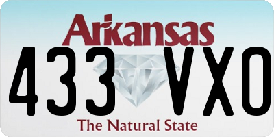 AR license plate 433VXO