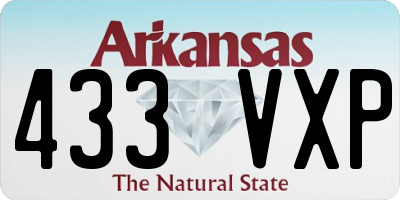 AR license plate 433VXP