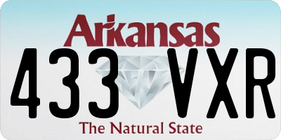 AR license plate 433VXR