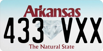 AR license plate 433VXX