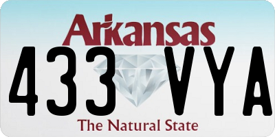 AR license plate 433VYA