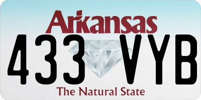 AR license plate 433VYB
