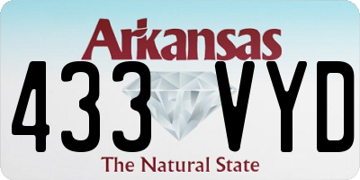 AR license plate 433VYD