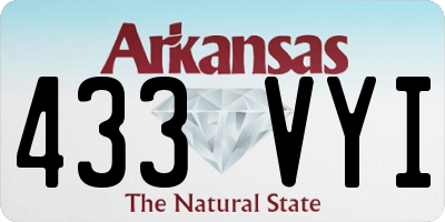 AR license plate 433VYI