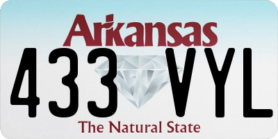 AR license plate 433VYL