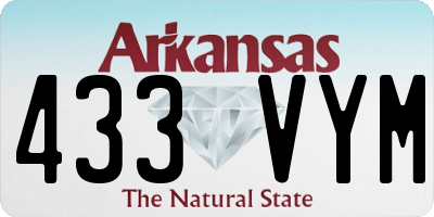 AR license plate 433VYM