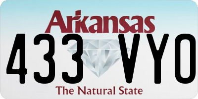 AR license plate 433VYO