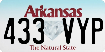 AR license plate 433VYP