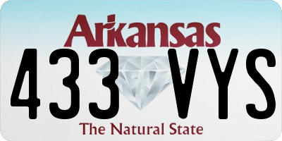 AR license plate 433VYS
