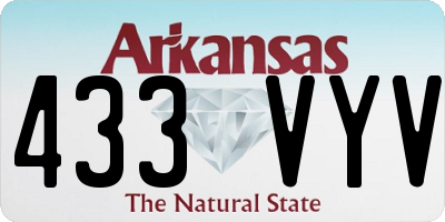 AR license plate 433VYV
