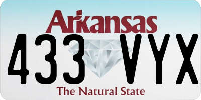 AR license plate 433VYX