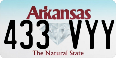 AR license plate 433VYY